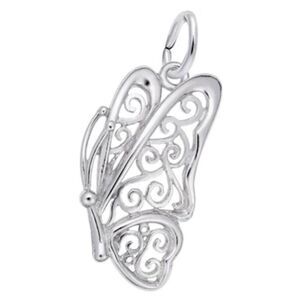 Sterling Silver Filigree Butterfly Charm by Rembrandt